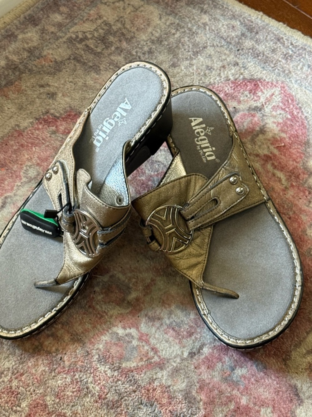Alegria Lola Naturally Wedge Sandal pewter gray EURO 41 10.5 11